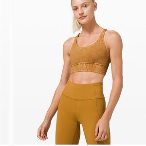 Lululemon Energy Bra Longline size 6 Ice Wash Spiced Bronze
